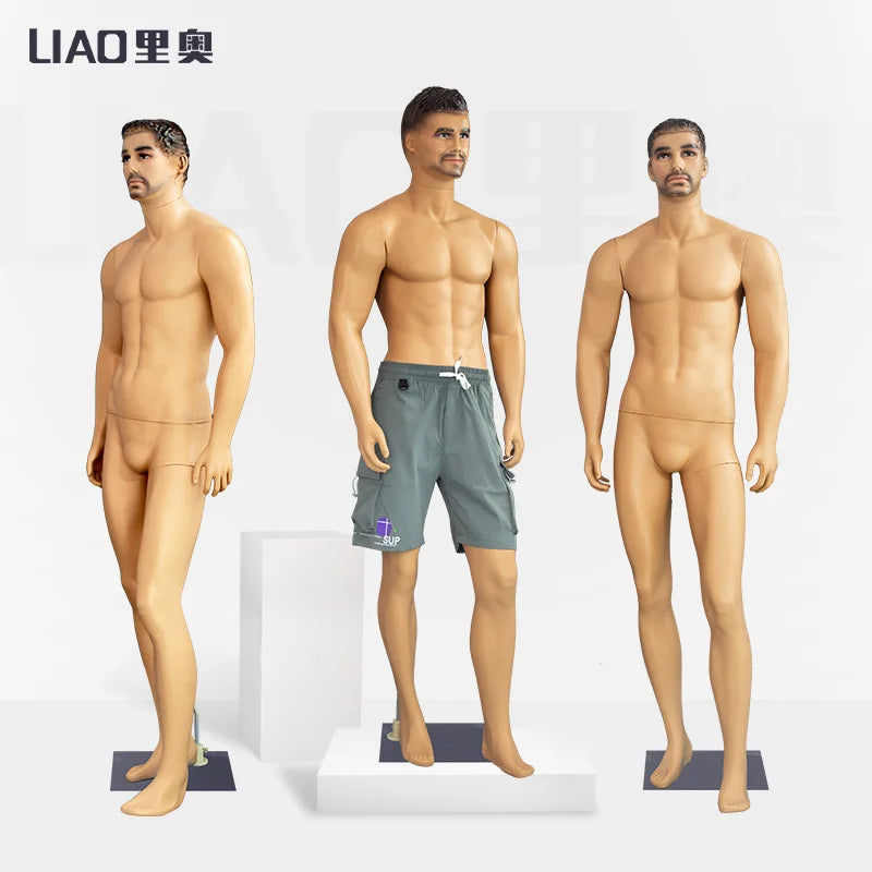 Wholesale Hot Sale Male Plastic Full-Body Muscular Plus Size Fashion Mannequins Stand Style High-end Boutique Display