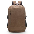 CHANGRONG Custom Brown Washable Canvas Laptop Travel Backpack Rucksack