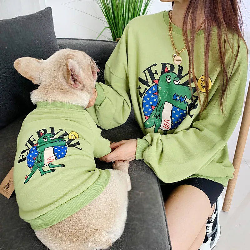 Wholesale alligator Matching Dog Owner Hoodies Cloths