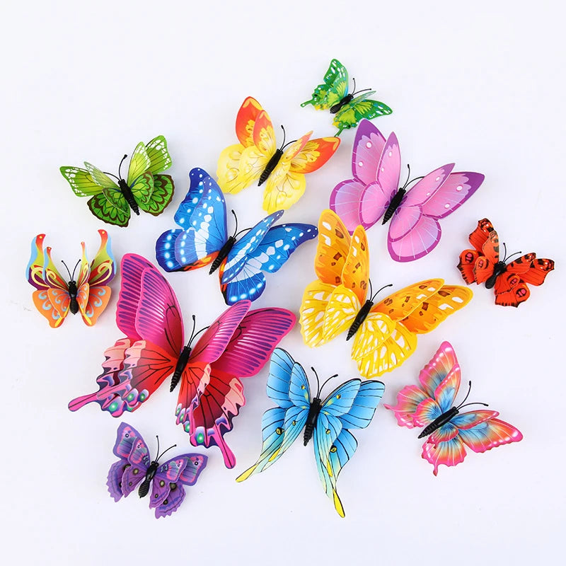 12pc/set Wholesale Hot Sale Party Wedding Decoration 3d Wall butterfly Stickers