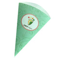Customizable Disposable Kraft Paper Cone Handle Crepe Waffle Egg Holder Craft Chocolate Snack Sugar Potato Chips Pizza Custom