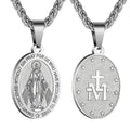 Vintage Religious Stainless Steel Silver Gold for  Medal Catholic Our Lady Mary Virgin Pendant Fashion Pendants Charms