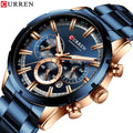 CURREN 8355 Watch Men Casual Fashion Steel Band Sports Waterproof Watch Men's Wrist Quartz Watches Dropshipping Relojes Hombre