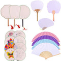 High Quality Custom Printed Fabric Foldable Bamboo Handheld Fans-Personalized Bamboo Crafts