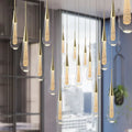 Indoor Modern Drop Shape Design Led Pendant Light Wholesale Gold Luxury Crystal Chandelier for Living Room