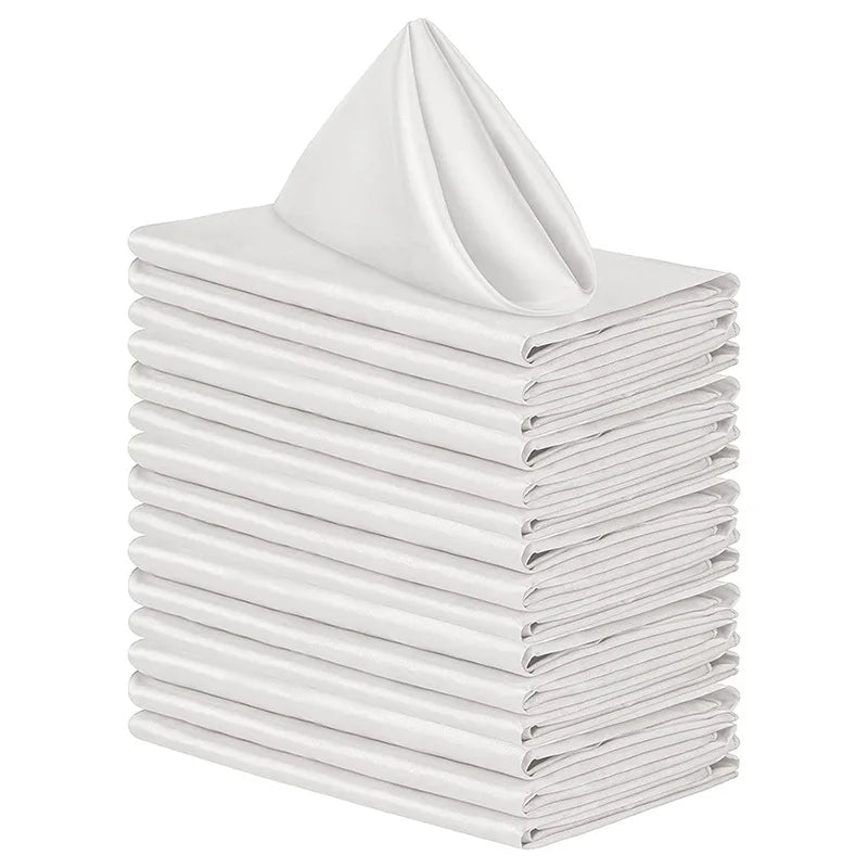 Hot Sale Customized Glossy Satin Hotel Banquet Napkins Premium Cloth Accessories