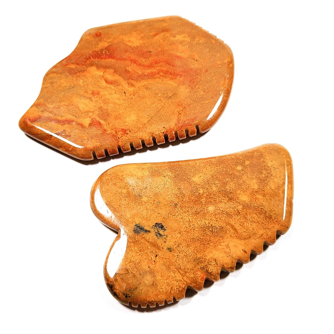HZ Top Wholesale Facial Gua Sha Scraping Tool Gemstone Scraper for Face Mookaite Jasper Gua Sha