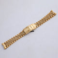 Rolamy SG5220S Fashion Solid 20mm All-Gold 316L Steel Jubilee Bracelet Watch Band for Clasp Compatible with GM Master II
