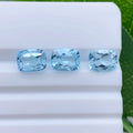 Cushion Shape 6x4mm ~ 20x15mm Loose Gemstones Good Quality Real Semi Precious Birthstone Making Jewelry Natural Sky Blue Topaz