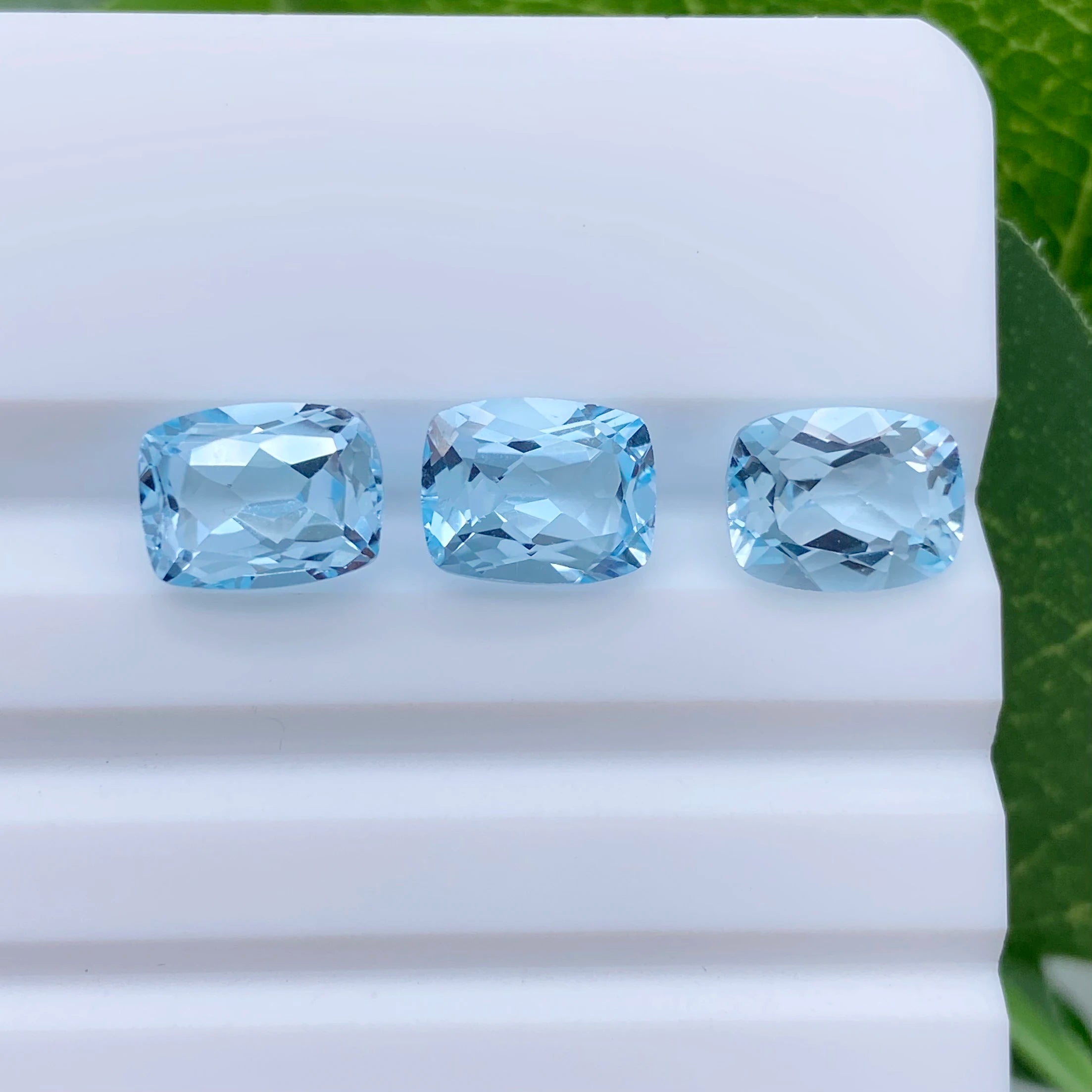 Cushion Shape 6x4mm ~ 20x15mm Loose Gemstones Good Quality Real Semi Precious Birthstone Making Jewelry Natural Sky Blue Topaz