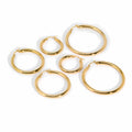 Trendy Gold Plated Stainless Steel Hoop Earrings Fashionable Hollow Circle Design for Women As a Stylish Gift