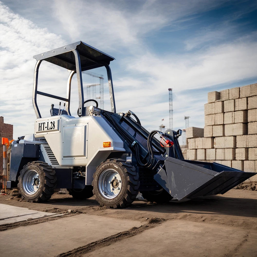 Wheels Wheel Loader Machine 600kg Ront End Loader Snow Sweeper Crawler Loader