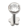 New Titanium Flower Designed Base Threadless Ear Studs Tragus PIercing Jewelry