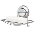Super Powerful Stainless Steel Chrome Sponge Holder Shower Caddy with Vacuum Suction Soap Dish Bathroom Accessories Set
