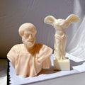 Greek Art Man Sculpture Wax Tool Tabletop Ornament Greek Philosopher Bust Silicone Molds Aristotle Statue Candle Mold