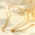 Fashion 18k Gold Plated Girls Women Aesthetic Necklaces Crescent Moon Charm Pendant Necklace Bijoux Acier Inoxydable