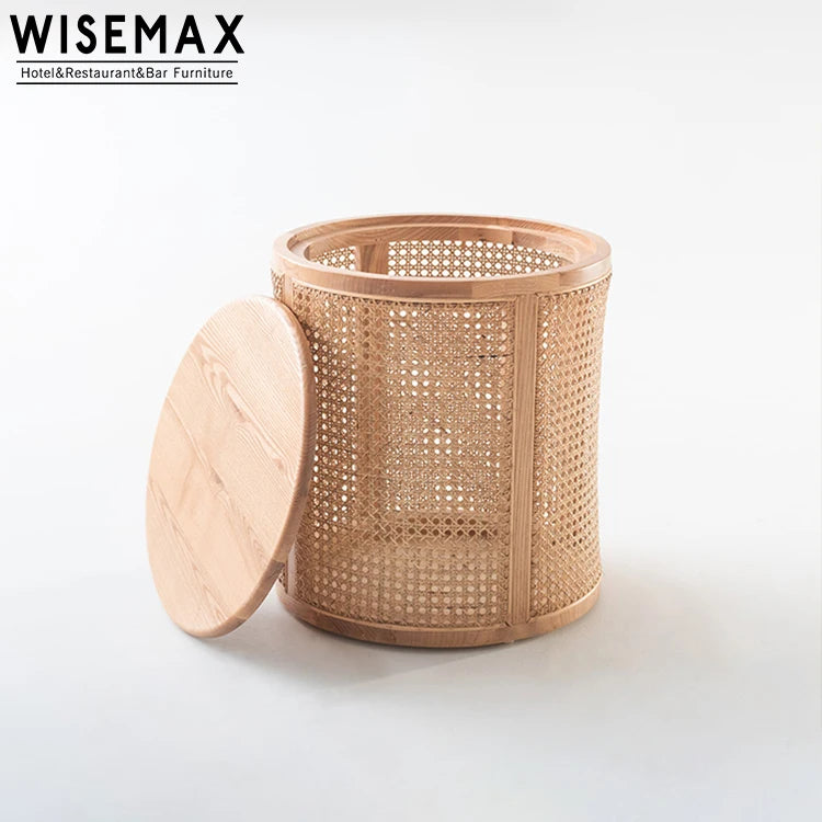 WISEMAX FURNITURE Wholesale Furniture Design Modern Living Room Coffee Tables Wood Top Rattan Table