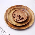 Custom Wooden Charger Plate Home Hotel Restaurant Breakfast Food Serving Rustic Round Acacia Wood Tray