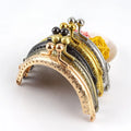 Meetee BS137 Flower Clutch Purse Frame Alloy Frames Handle for Bag Lady Semicircular Clasp Buckle Handbag Hardware