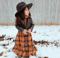 54cm Head Size Kids Girls Boys Wool Felt Fedora Hat Western Jazz Chapeau Hats for Children