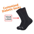 Custom Wide Bamboo Cotton Non Binding Seamless Diabetic Socks for Unisex Men Women