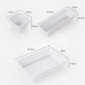8pcs/set Divide Storage Drawer Organizer Box Interlocking Desk Drawer Organizer for Kitchen Desk Office and Storage