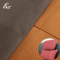 Imitation Punched Suede Microfiber Pu Leather for Shoes Cars Pillow Sofas Perforated Synthetic Leather Material