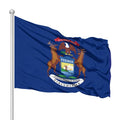 Factory Wholesale Custom Polyester Fabric Thickened Michigan Flag