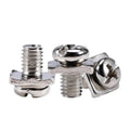 Weier 304 Stainless Steel 18-8 Metric Zinc Plated Customizable Sizes Combination Switch Screws M3-M3.5-M4-M5 Quadrilateral Pad
