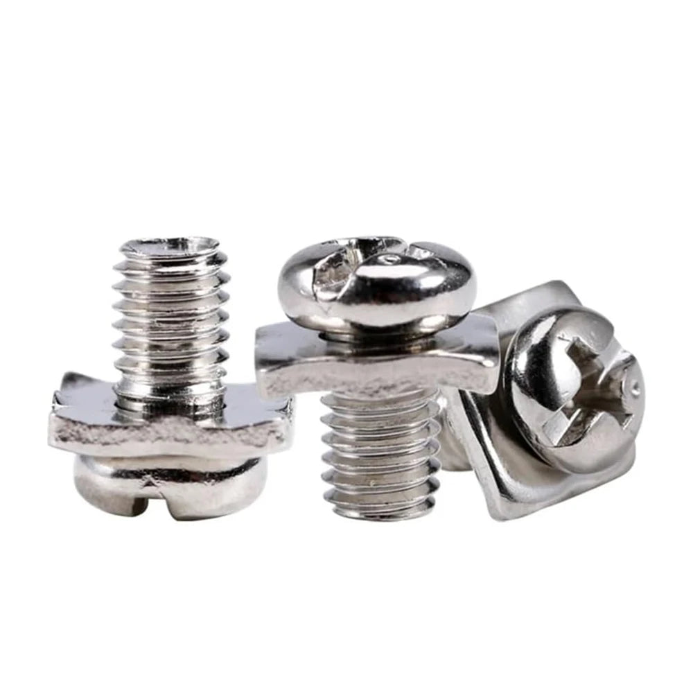 Weier 304 Stainless Steel 18-8 Metric Zinc Plated Customizable Sizes Combination Switch Screws M3-M3.5-M4-M5 Quadrilateral Pad