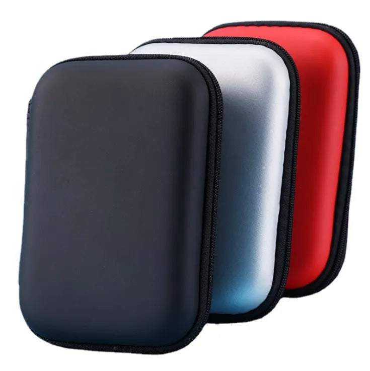 Promotion Gift Custom Logo Carrying Storage Case Pouch Bag Hard Shell Square Eva Headphone Earphone Zipper Case
