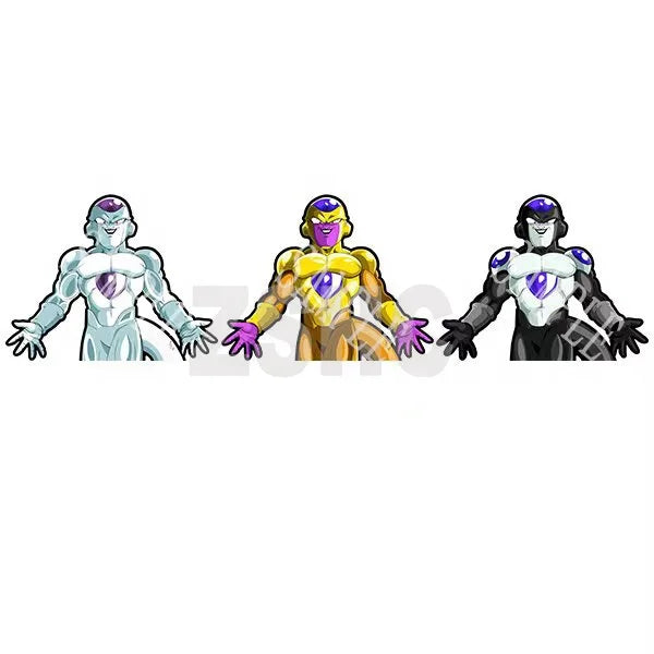DB Gold Black Frieza Anime Motion Car Stickers Manga 3D Lenticular Decals Waterproof Eco-friendly UV Printed Laptop Refrigerator