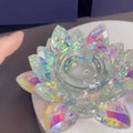 Nail Art Crystal Cup 3D Design Glass Fashionable Transparent Colorful Lotus Shape Large Nail Charms Manicure Supplies