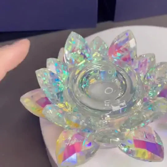 Nail Art Crystal Cup 3D Design Glass Fashionable Transparent Colorful Lotus Shape Large Nail Charms Manicure Supplies