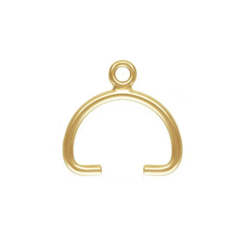 Jewelry Permanent Accessories 14K Gold Filled Pinch Clip Clasp Bail Connector for Pendant Necklace Making