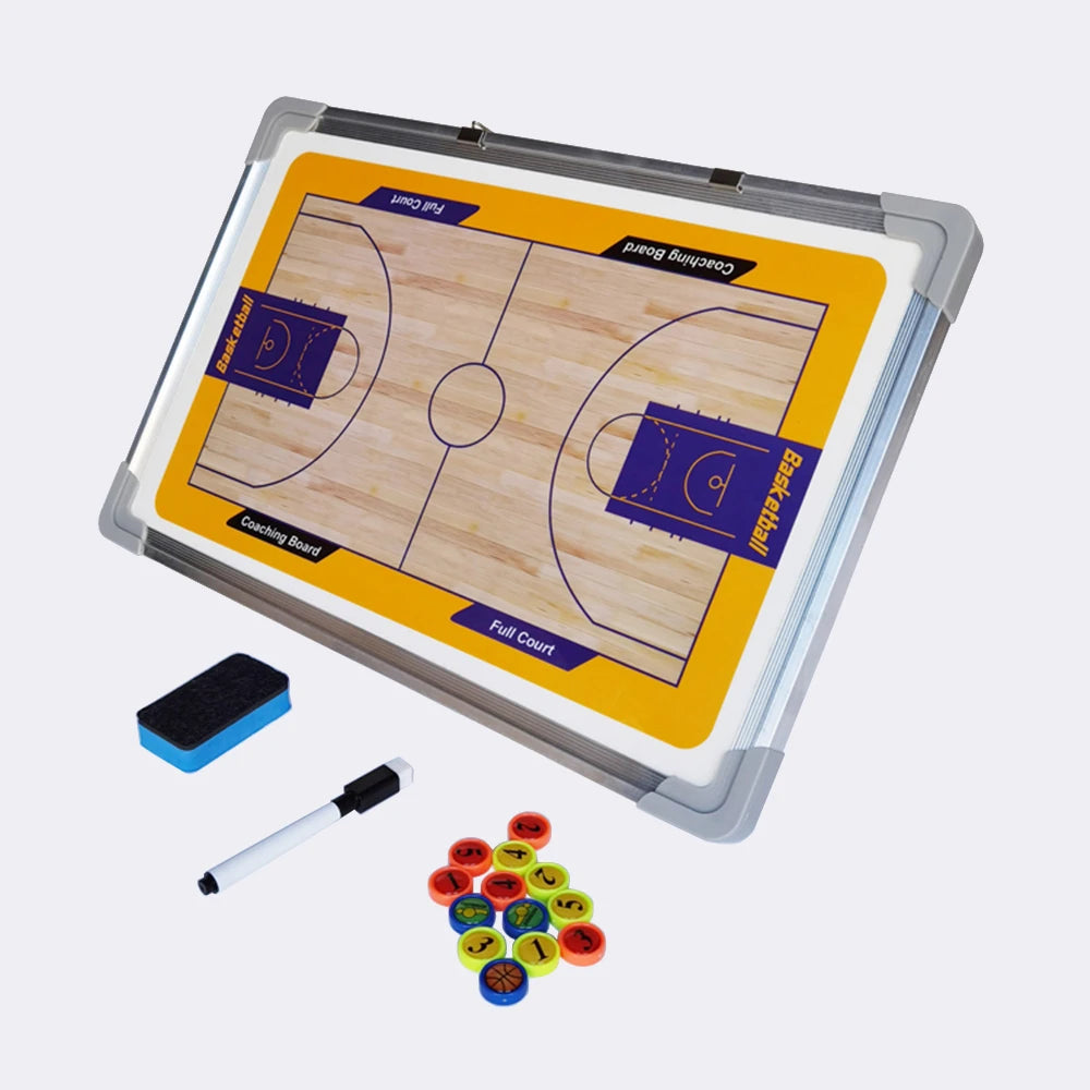 Portable Foldable Durable PVC Iron Basketball Tactical Board Dry Erase Magnetic Clipboard Easy Carry Training Model KSE-007D