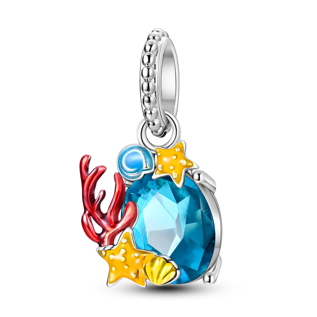 925 Sterling Silver Marine Life Pendant Fine Charms for Bracelet and Zircon Jewelry Gifts