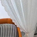 Embroidery Ready Made Curtain Simple Healthy White Lace Sheer Window Curtain