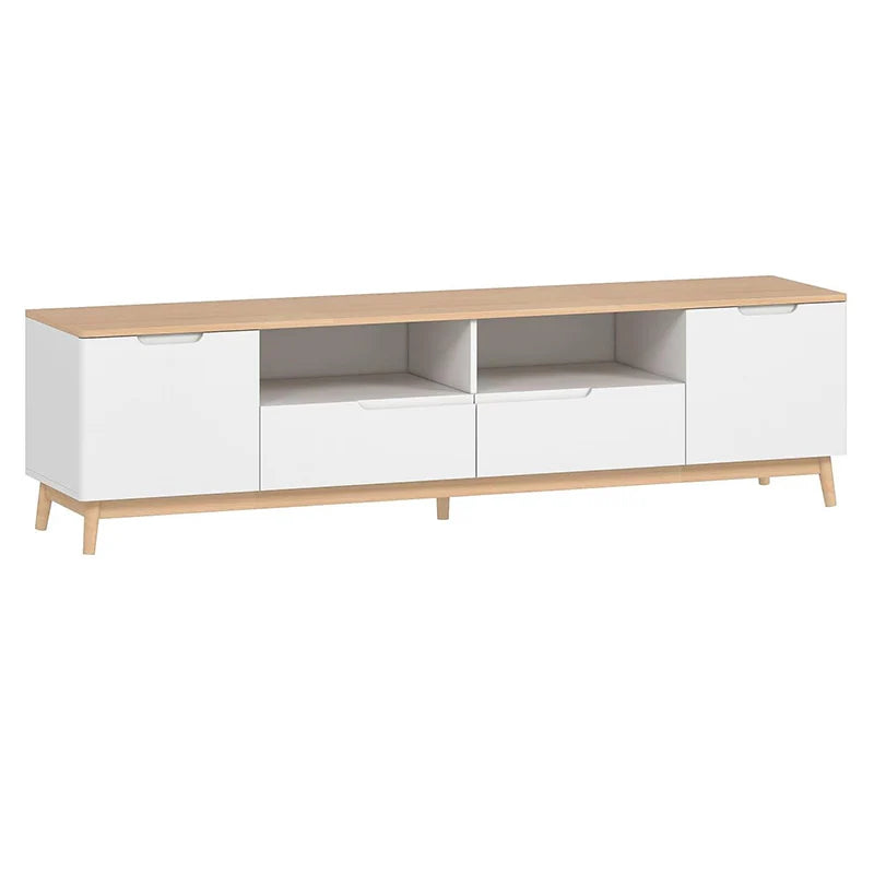 Modern Custom Wood TV Stand Panel Style Living Room Furniture for Bedroom or Apartment Use