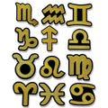 Iron on Clothes Embroidery Appliques Symbol Icon 12 Zodiac Patches Set