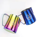 Hot Sale 2020 Home Custom Made Stainless Steel Coffee Pull Flower Cylinder Milk Cup