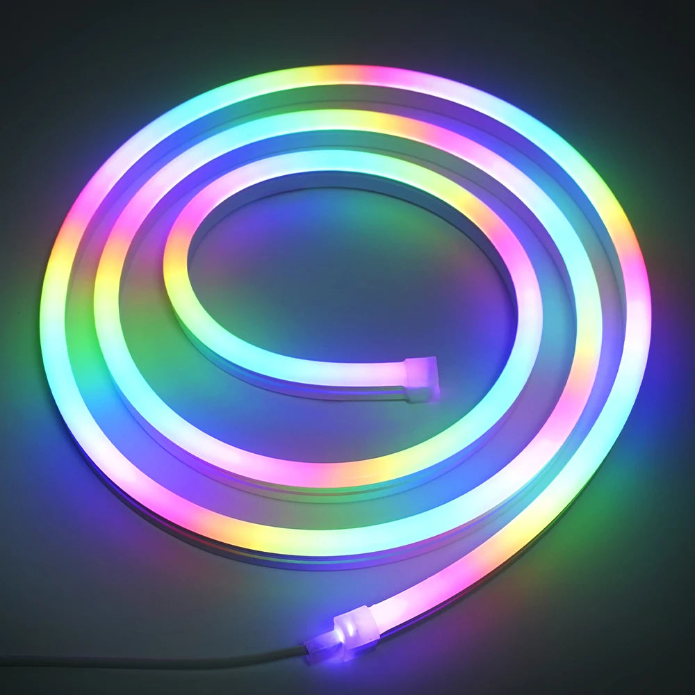 Addressable Pixel Coloured Tira RGB 5m with Remote Music Controller 24v 60 Leds/m Smd 5050 5V12v Neon Led Flexible Strips Lights
