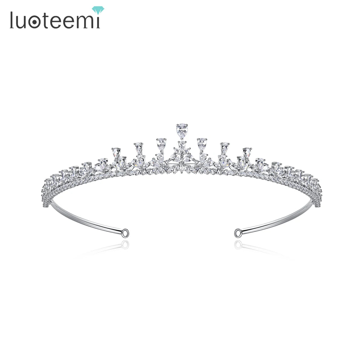 LUOTEEMI Factory Wholesale Charm Large Wedding Bridal Crown Hair Accessory Comb Vintage for Bride Tiara