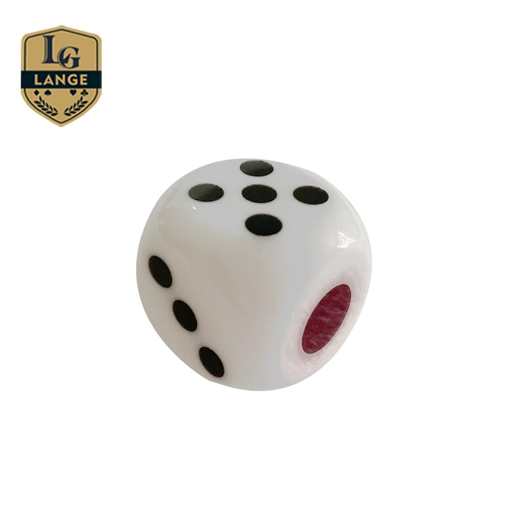 Professional 19mm Casino Dice Shaker Handmade White Acrylic Square Shaped Luxury Automatic Dice Same Weight