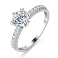 Fashion Jewelry VVS1 D Color Fine 925 Sterling Silver Moissanite Engagement Ring for Women