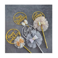 Decorative Arrangement of Acrylic Cake Insert Dessert Table