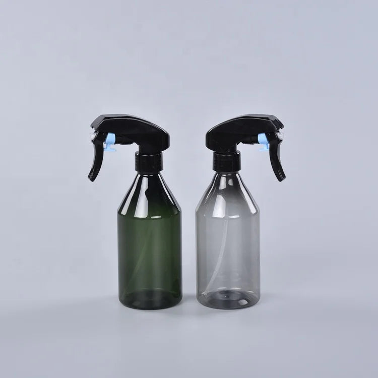 Custom 300ml 300 ml Light Green Gray PET Empty Plastic Trigger Spray Bottle for Hair