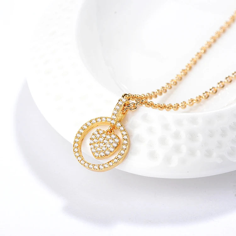 Trending Tops Clearance Sale Stock Lots Wedding Engagement Fashion Diamond Shape Heart Pendent Necklace