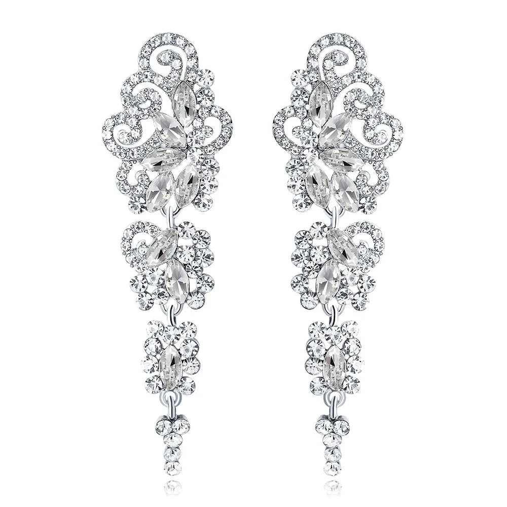 Wholesale of Bridal Earrings Silver Plated Fancy Long Big Earrings Woman Ladies Earrings Designs Pictures Design