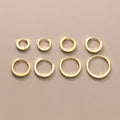 New Arrivals Different Size Round Smooth 18K Gold Plated S925 Sterling Silver Huggies Hoops Earrings